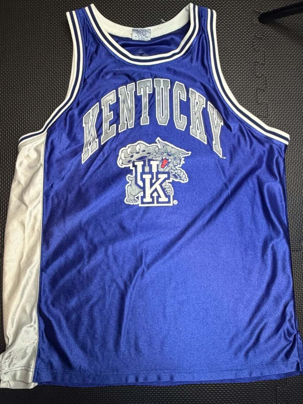 Apex One Kentucky Wildcats Basketball Jersey Size L Blue Vintage